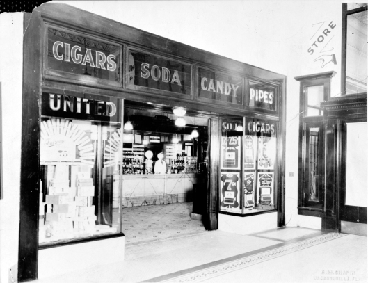 Cigar and sundry shop, Cohen Bros,1st Floor (photo credit: Jacksonville Historical Society)